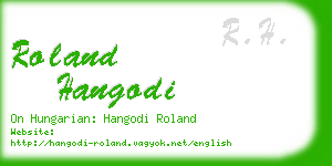 roland hangodi business card